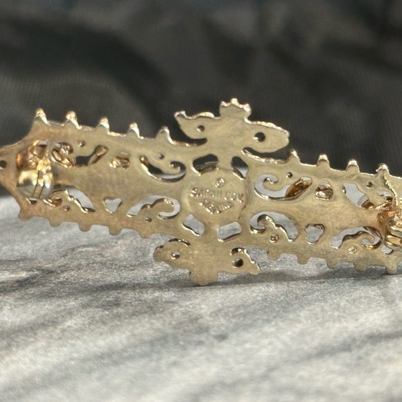 Gold plated sterling brooch - Picture 2 of 2